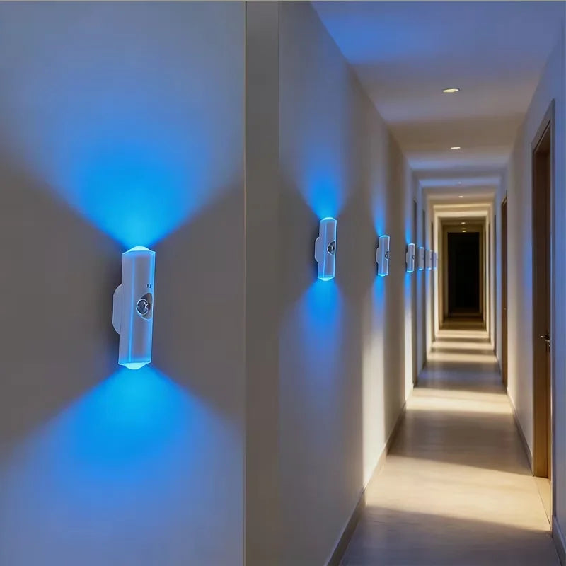 Motion Sensor Smart LED Light Bar - Wall-Mounted Dimmable USB Lighting for Stairs Hallway Bedroom Home Use