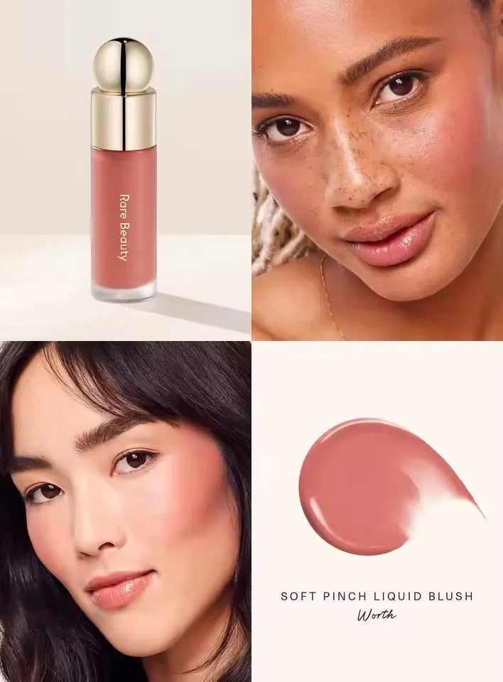 Rare Beauty Creamy Powder Blush Soft Focus Luminous Glow Buildable Pigment Lightweight Long Lasting Non-Fading Rosy Cheek Makeup