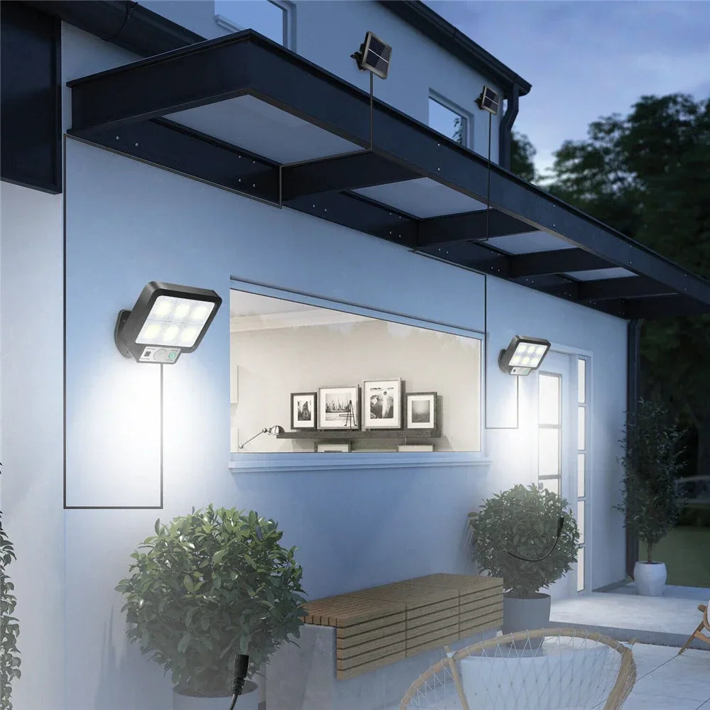 Motion Sensor Lamps Garden Street Lighting Solar Lamp LED Solar Split Wall Lamp 3 Mode Waterproof For Garage Security Wall Light