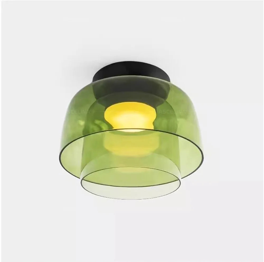 LEVELS Glass Ceiling Lamp Bedroom led Medieval Colourful lamps for Restaurant Creative Dining Room bedroom Balcony hallway Lamps