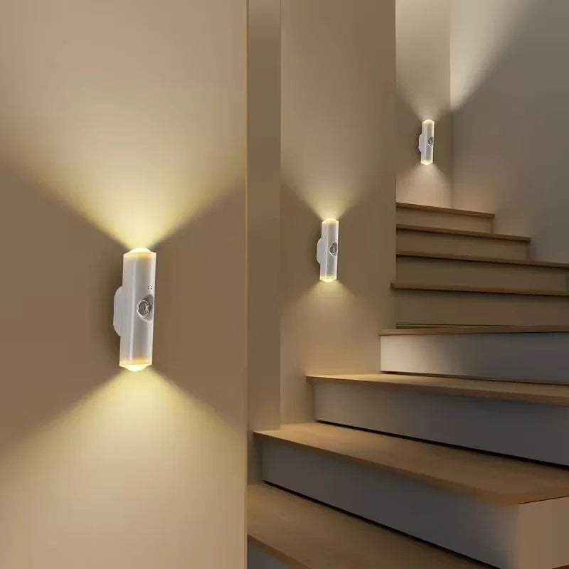 Motion Sensor Smart LED Light Bar - Wall-Mounted Dimmable USB Lighting for Stairs Hallway Bedroom Home Use