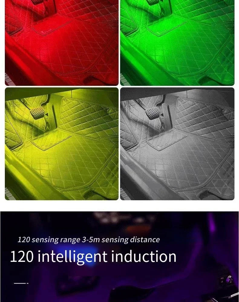 Motion Sensor Led Light 650mAH USB Rechargeable Automatic Induction Sensing Light Wireless Foot Lamp for Car Trunk Door