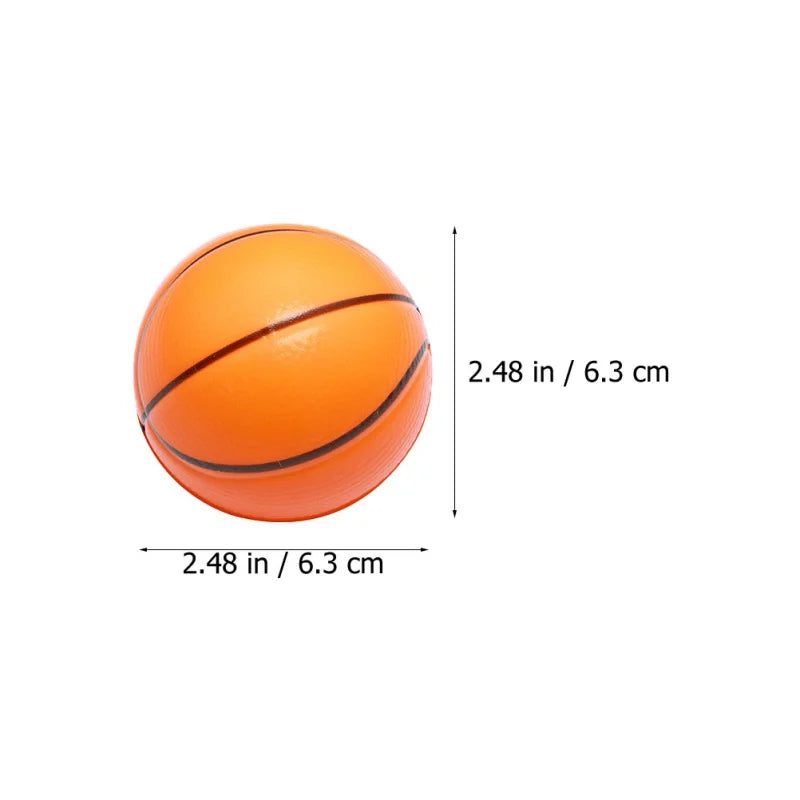 12Pcs 6.3cm Basketball Stress Ball Foam Sports Stress Ball Bulk Basketball Party Favors Foam Basketball Ball Kids Stress Relief