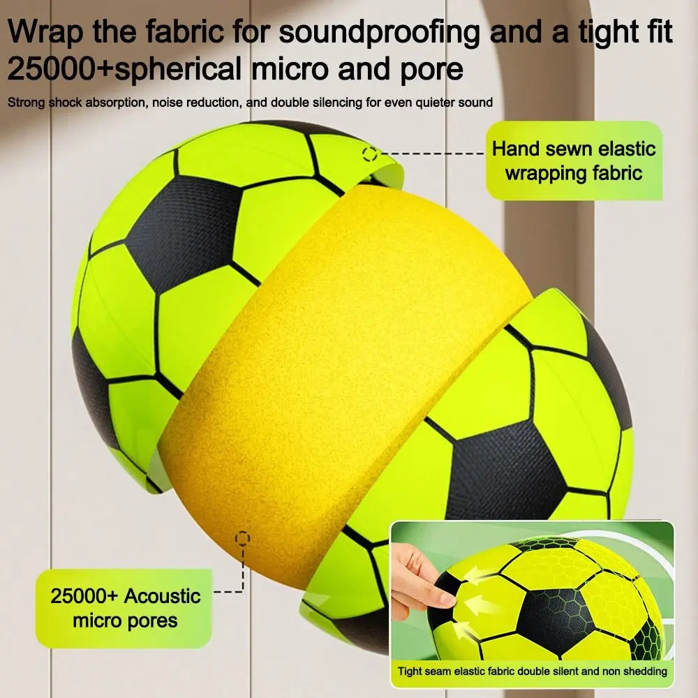 High-Elastic Silent Football Easy to Grip Lightweight Low Noise Foam Soccer Ball 21/24CM Squeezable Indoor Training Ball
