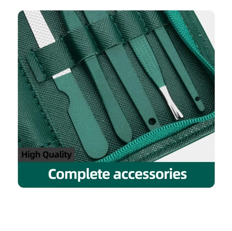 6/9 Pcs Set Professional Piece Nail Care Kit Stainless Steel Manicure & Pedicure Set Nail Clipper Set with Travel Case