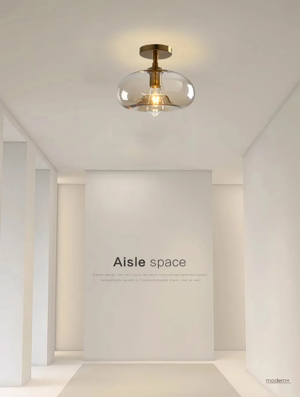 Modern LED Glass Ceiling Light Minimalist Cloakroom Balcony Bedroom Dining Room Lighting Hallway Lamp Indoor Lighting Lampara