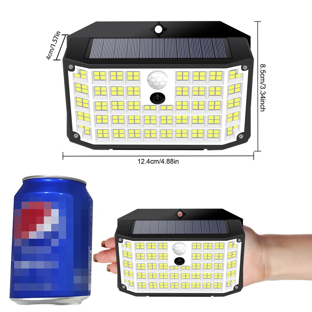 Solar Lights Outdoor Motion Sensor Solar Security Lights IP65 Waterproof with 3 Lighting Modes  Powered Wall Lights Outside