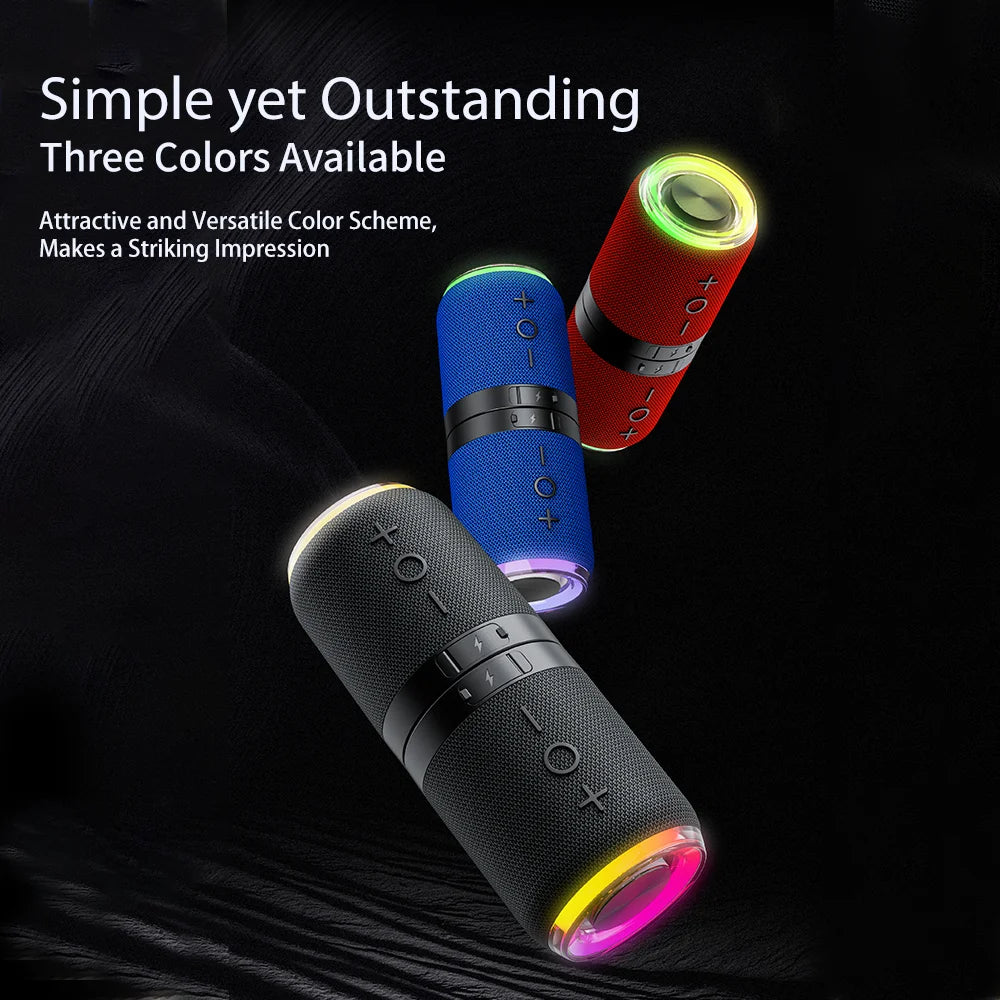 2 In 1 Magnetic Bluetooth Speaker With Dual Speakers RGB Light Portable Wireless Speaker TWS Surround Sound 2000mAh BT5.4 TF/FM