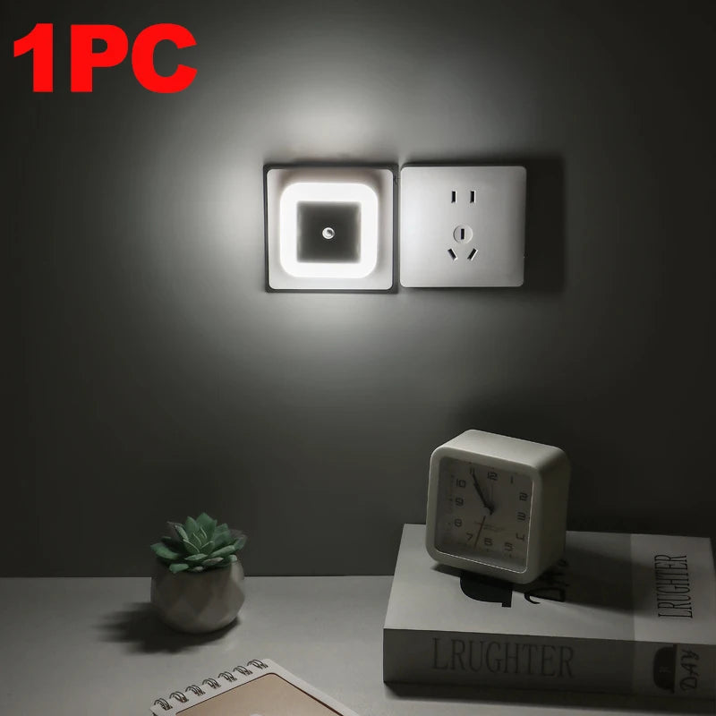 Motion Sensor Night Light Wireless/EU Plug Wall Lamp LED Indoor Lighting,Bedroom Bathroom Corridor Stairway Cabinet Auto ON/OFF
