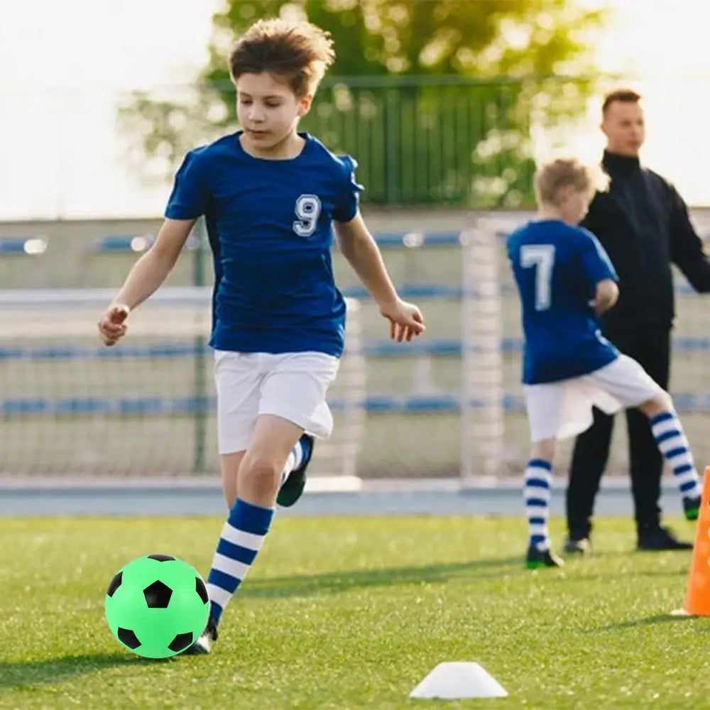 Silent Soccer Ball High Density Soft Soccer Ball Indoor Silent Ball No Noise Bouncing Ball Quiet Training Ball For Home Practice