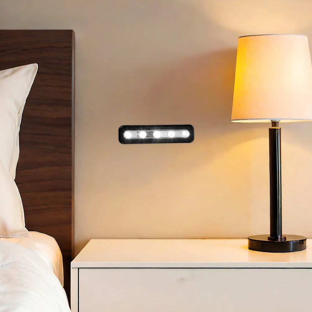 Motion Sensor Light 5 Led Bright Lamp For Closet Cabinet Wardrobe Stairs Under Shelf Operated Cordless