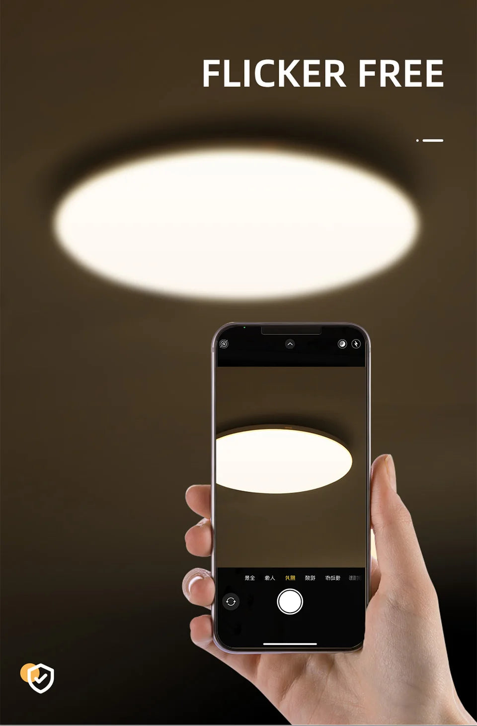 Aisilan LED Smart Ceiling lamp Ultra-thin Light Control by Remote Dimmable 24W 36W Flood Lighting for Living room Bedroom