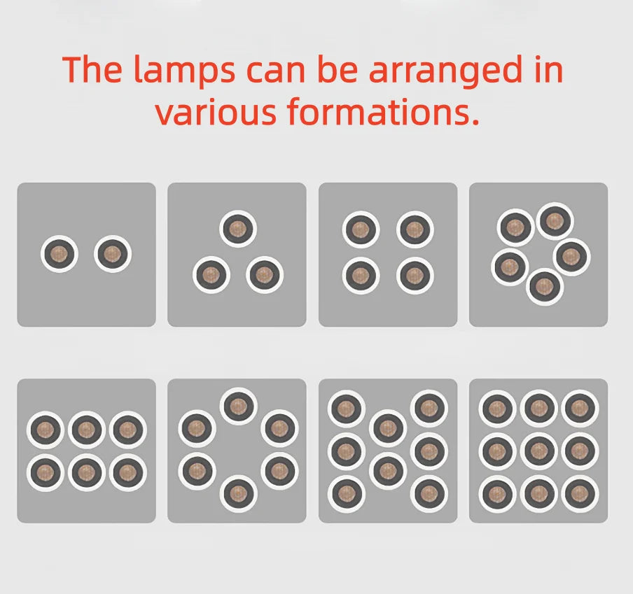 Low-angle spotlights, floodlights, ambient lighting, home entrance display cabinets, dining tables, museums, bars, spotlights
