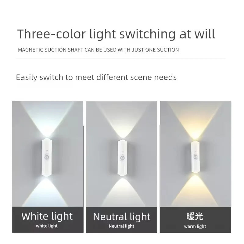 Motion Sensor Smart LED Light Bar - Wall-Mounted Dimmable USB Lighting for Stairs Hallway Bedroom Home Use