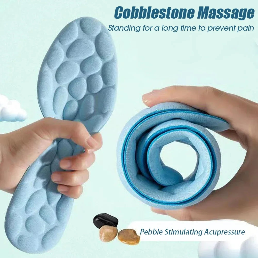2/4pcs Soft Massage Memory Foam Insoles for Sport Running Shoes Sole Breathable Cushion Pads Women Men Feet Orthopedic Insoles