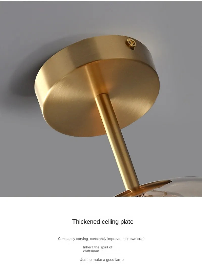 Nordic Modern Glass Ceiling Lamp Bedroom Bedside Restaurant Kitchen Bar Island  Hanging Led Chandelier Lights Indoor Lighting