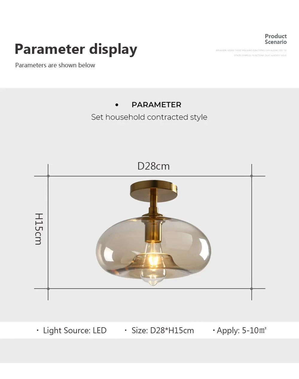 Modern LED Glass Ceiling Light Minimalist Cloakroom Balcony Bedroom Dining Room Lighting Hallway Lamp Indoor Lighting Lampara