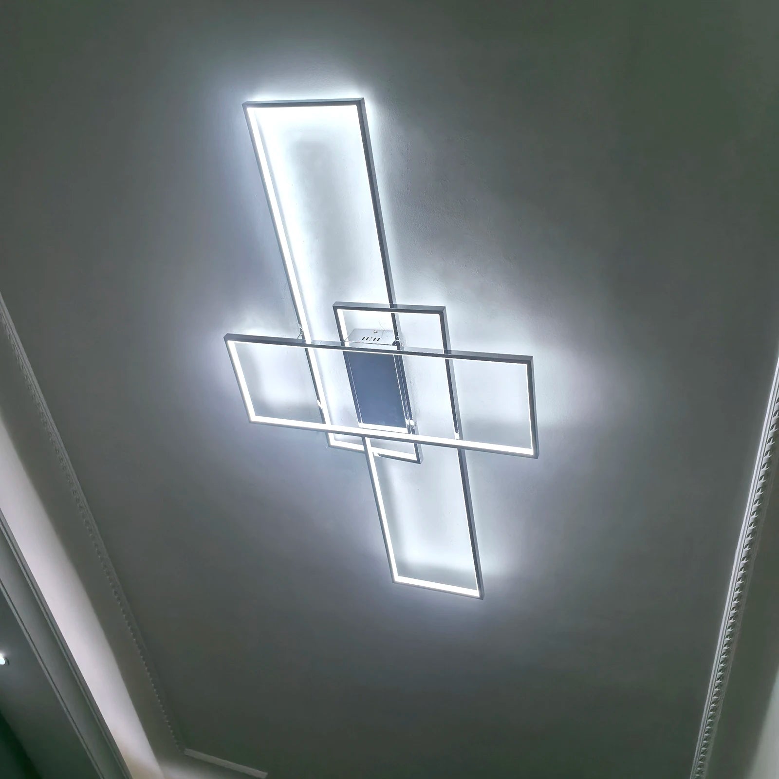 Smart Home Alexa Rectangle Aluminum Modern Led Ceiling Lights For Living Room Bedroom 85-265V White/Black Ceiling Lamp Fixtures
