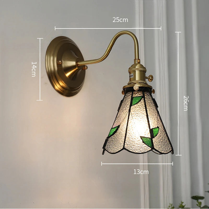 Bedroom LED Wall Lamp Indoor Vintage Interior Lighting Adjustable Night Light For Bedroom Dining Room Cafes Wall Sconce Brass