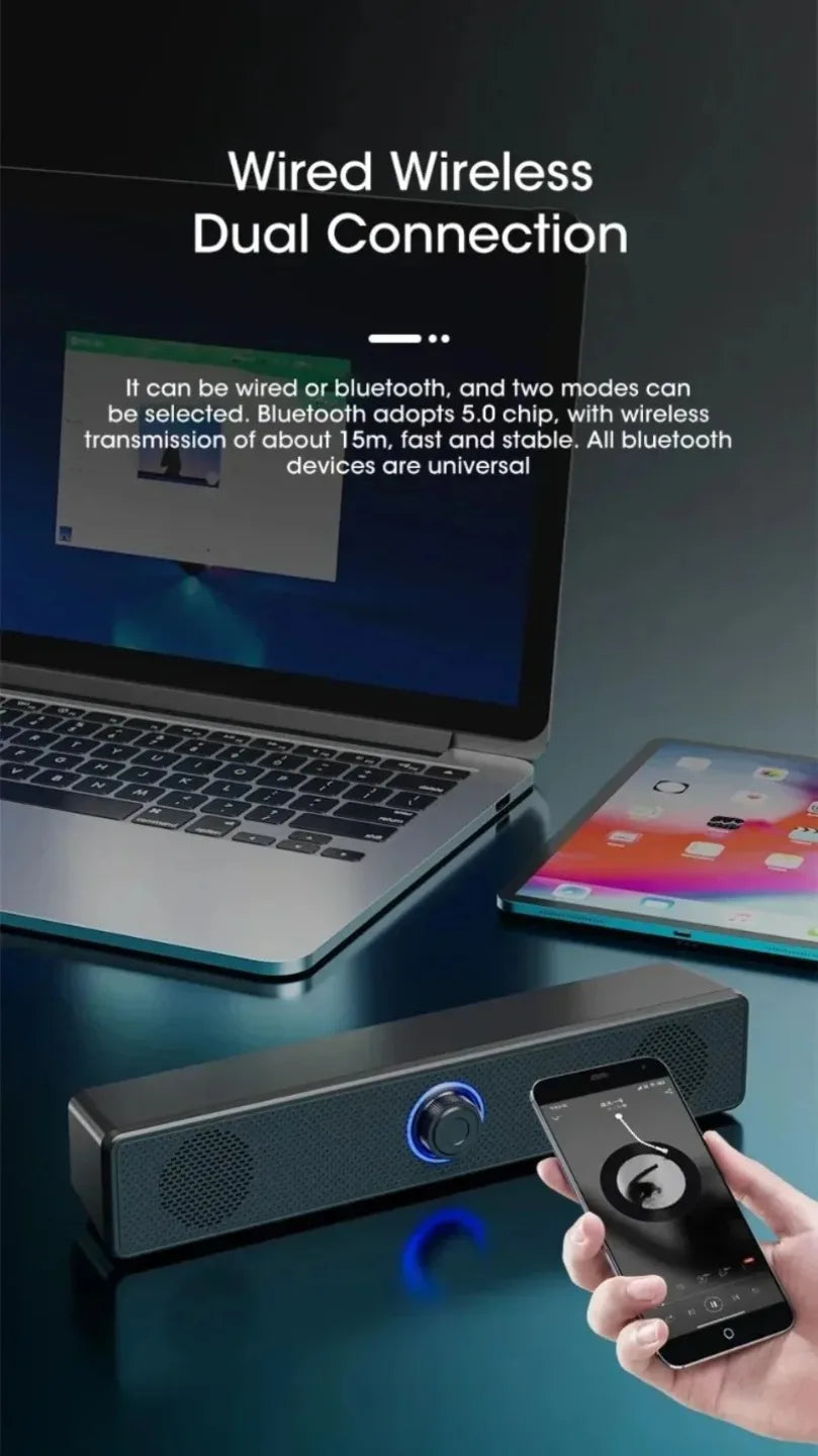Bluetooth Long Wired Small Speaker Double Speakers High Volume Computer Mobile Phone Home TV Notebook Multimedia Desktop Speaker