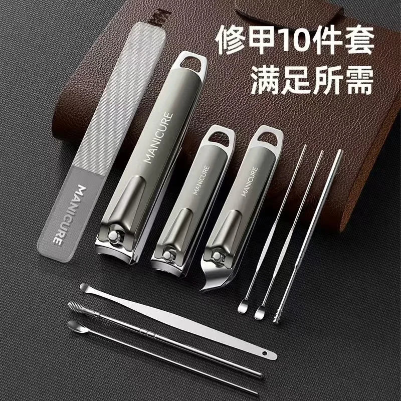 Portable Nail Clippers & Manicure Pedicure Set - Complete Nail Care Kit with Clippers, File, Cuticle Remover & Tools
