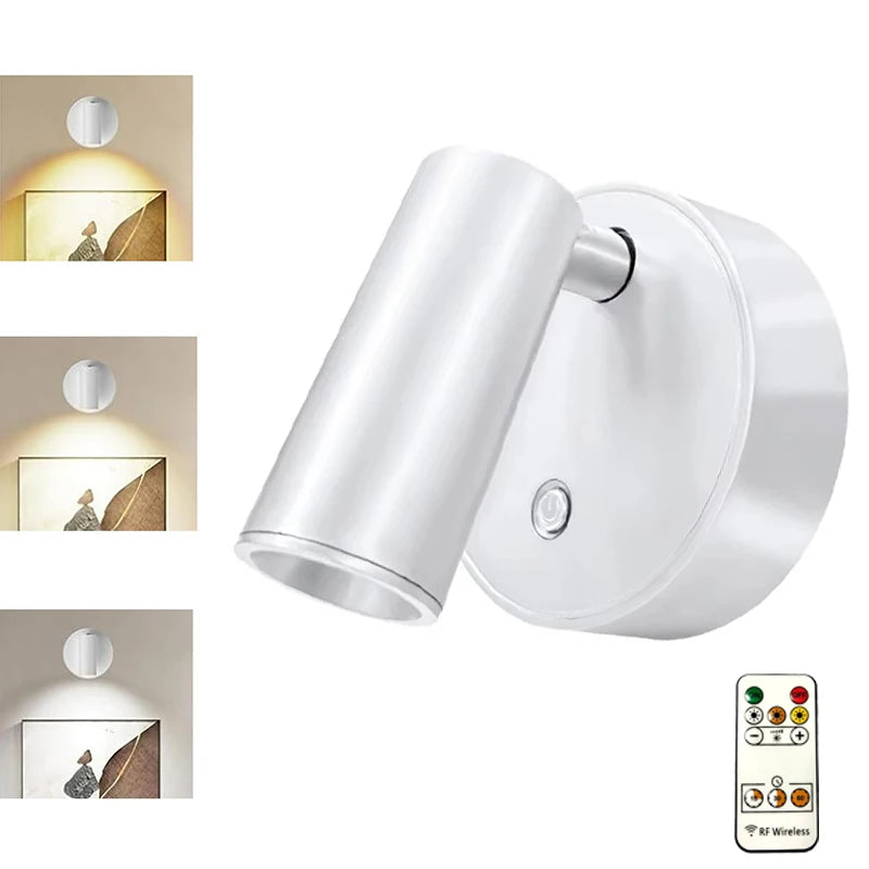Smart Remote Control & Magnetic USB LED Wall Light,3 Mode Dimmable Cordless Touch Night Lamp for Bedside,Wardrobe,Hallway,Stairs