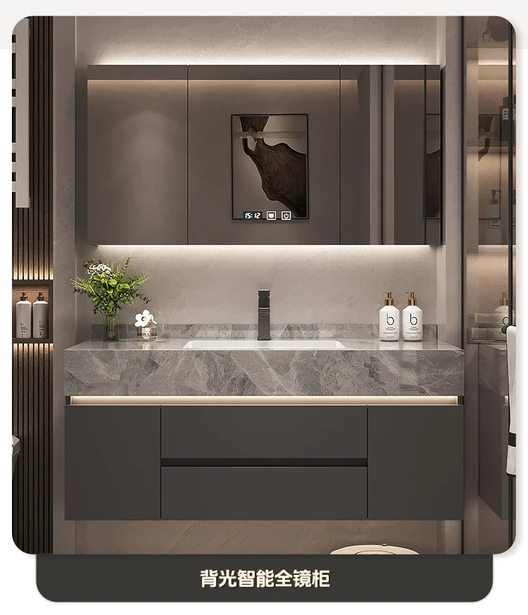 Simple Luxury Bathroom Cabinets Washbasin Vintage Toilet Drawer Bathroom Cabinets Storage Mirrors Mobili Per La Casa Furniture