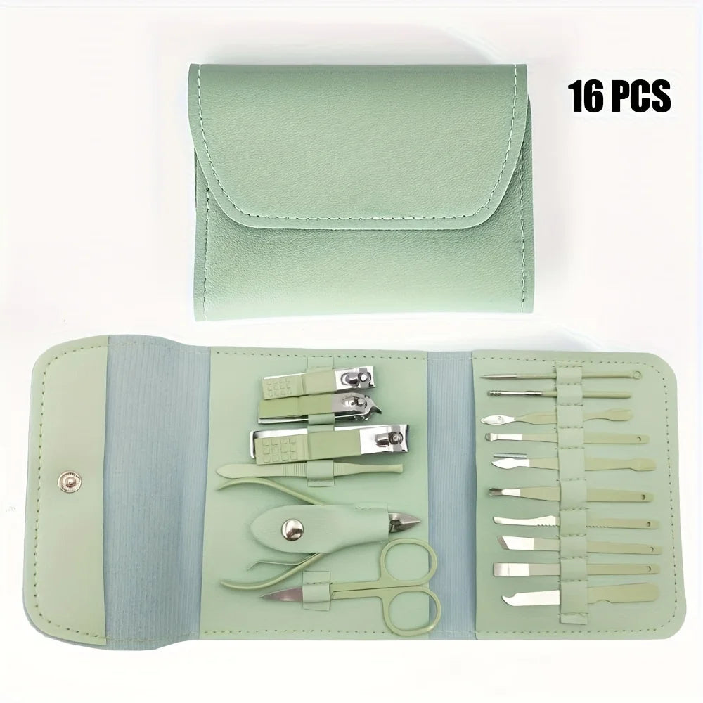 Nail Clippers Manicure Tool Set, With Portable Travel Case, Cuticle Nippers And Cutter Kit, Professional Nail Clippers Pedicure