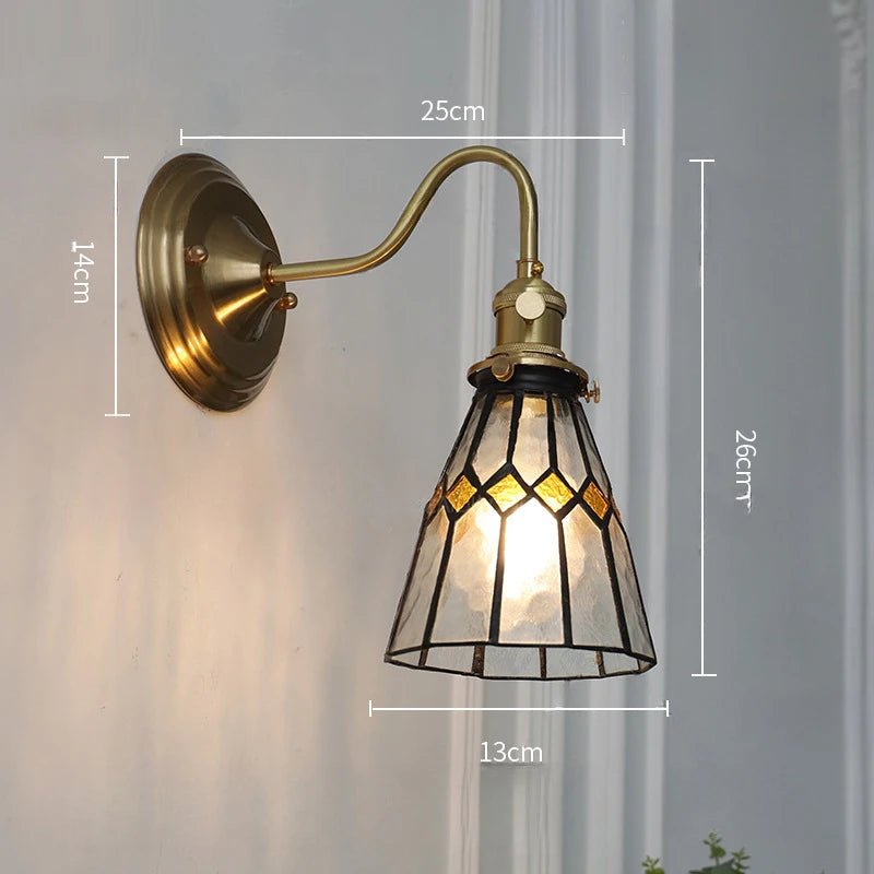 Bedroom LED Wall Lamp Indoor Vintage Interior Lighting Adjustable Night Light For Bedroom Dining Room Cafes Wall Sconce Brass