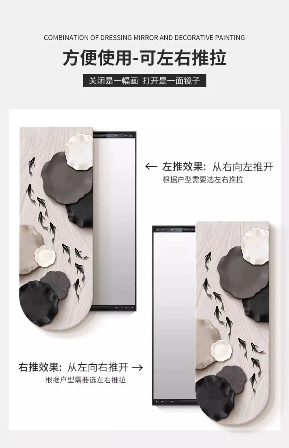 Bathroom Rectangle Mirror Organizer Creative Black Wall Mirror Bedroom Ornament Decorazioni Casa Home Furniture Accessories