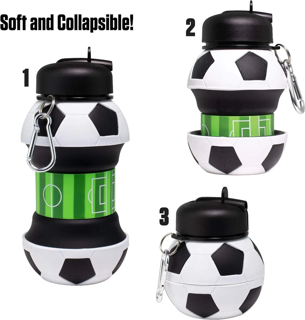 Soft Water Bottle Silicon Sports Bottle for Water Basketball Soccer Ball  BPA free for Kids Gift Father's Holiday Free Shipping