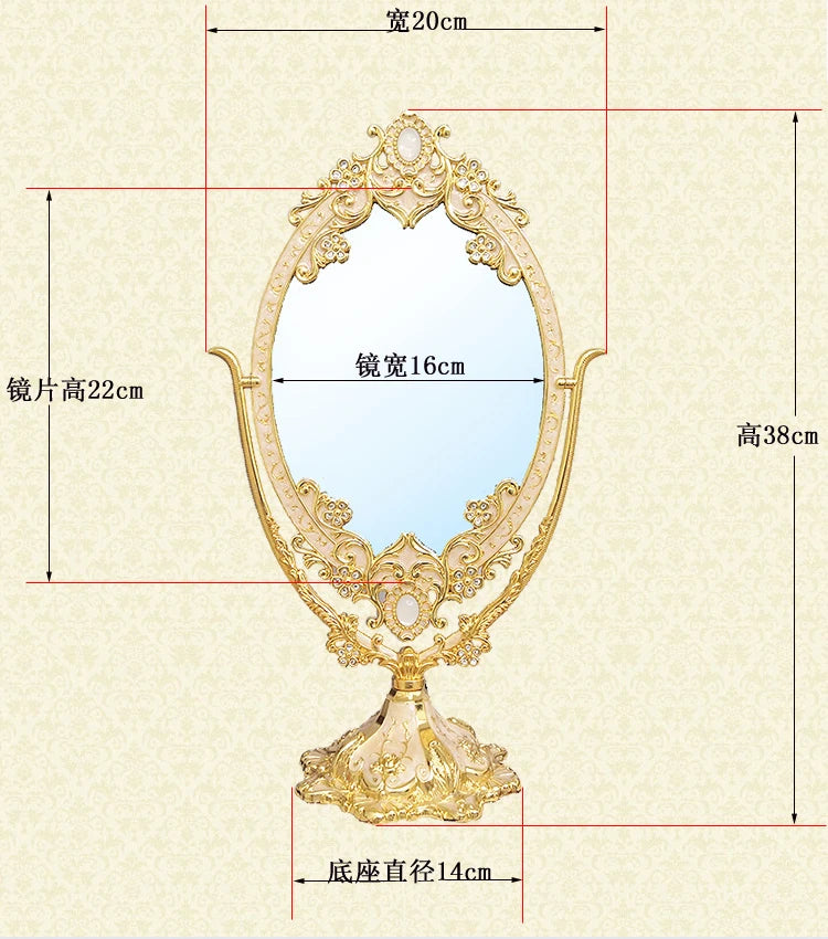 Vanity Dressing Table Mirror Creative Design Luxury Fashion Girls Standing Minimalist Mirror Interior Espelhos Room Decorations