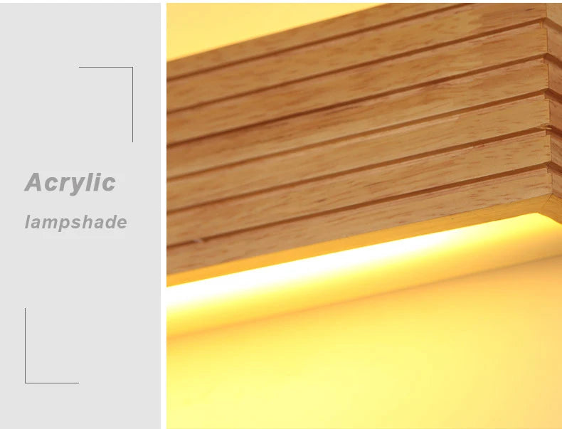Modern Bathroom Mirror Wall Lamps Nordic Solid Wooden LED Sconce light   Linear Bedroom bedside Corridor staircase Lighting