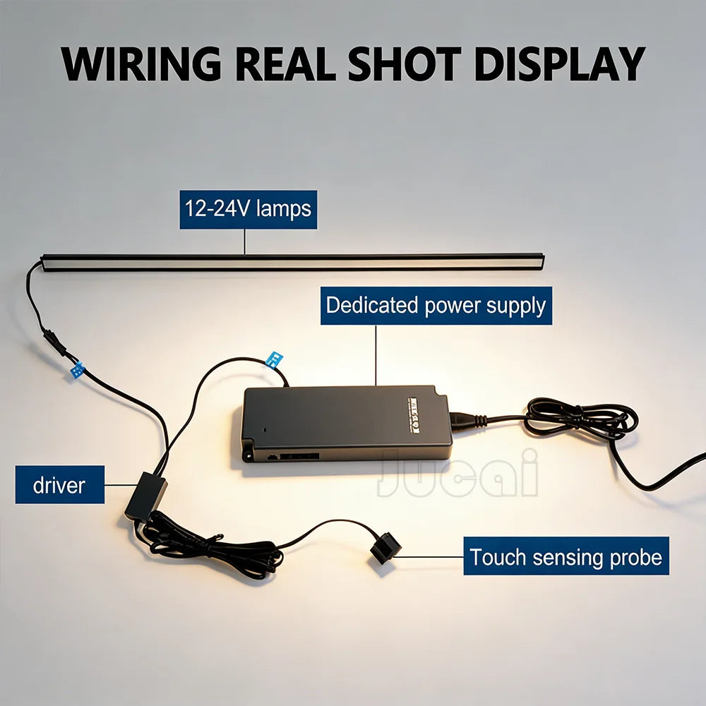 Smart LED Light Controller-Touch Control,Hand Wave,Door Open/Close Control,Stepless Dimming,5A for Wardrobe Cabinet LED Lighting