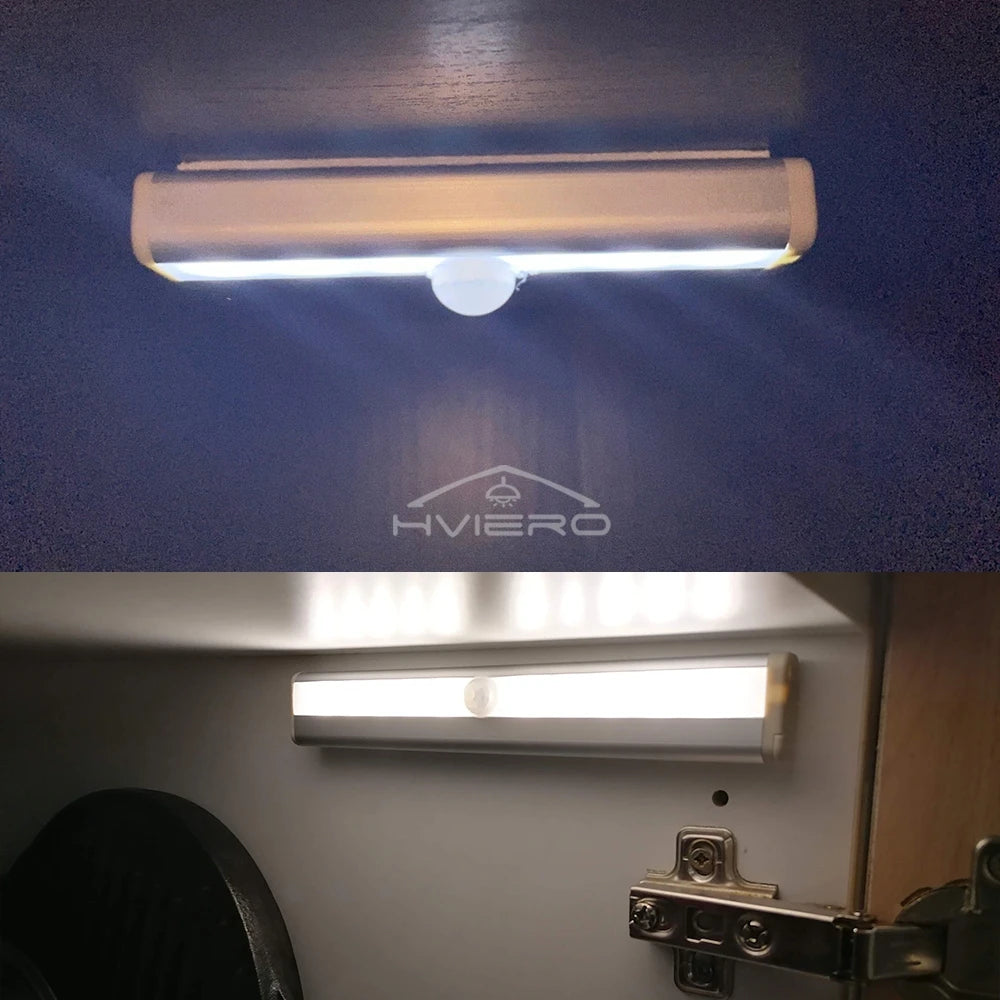 1/2/4/8X Smart Perception Closet Stairs Lighting 6/10LED PIR Motion Sensor Lamp Cupboard Wardrobe Bed Under Cabinet Night Light