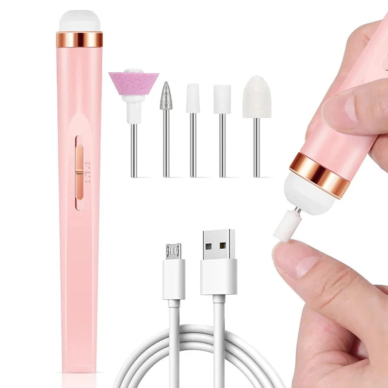 Nail Salon Kit, Electric 5-in-1 Professional Manicure Set with Built-in Light