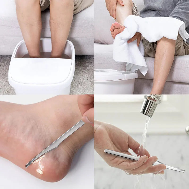 Stainless Steel Pedicure Knife Tools Professional Foot Scrubber Dead Skin Remover Exfoliating Foot Scraper Knife Foot Care Tool