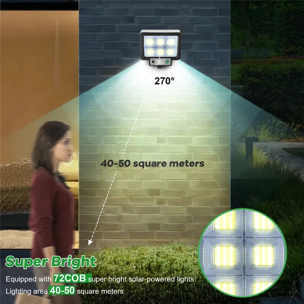 Motion Sensor Lamps Garden Street Lighting Solar Lamp LED Solar Split Wall Lamp 3 Mode Waterproof For Garage Security Wall Light