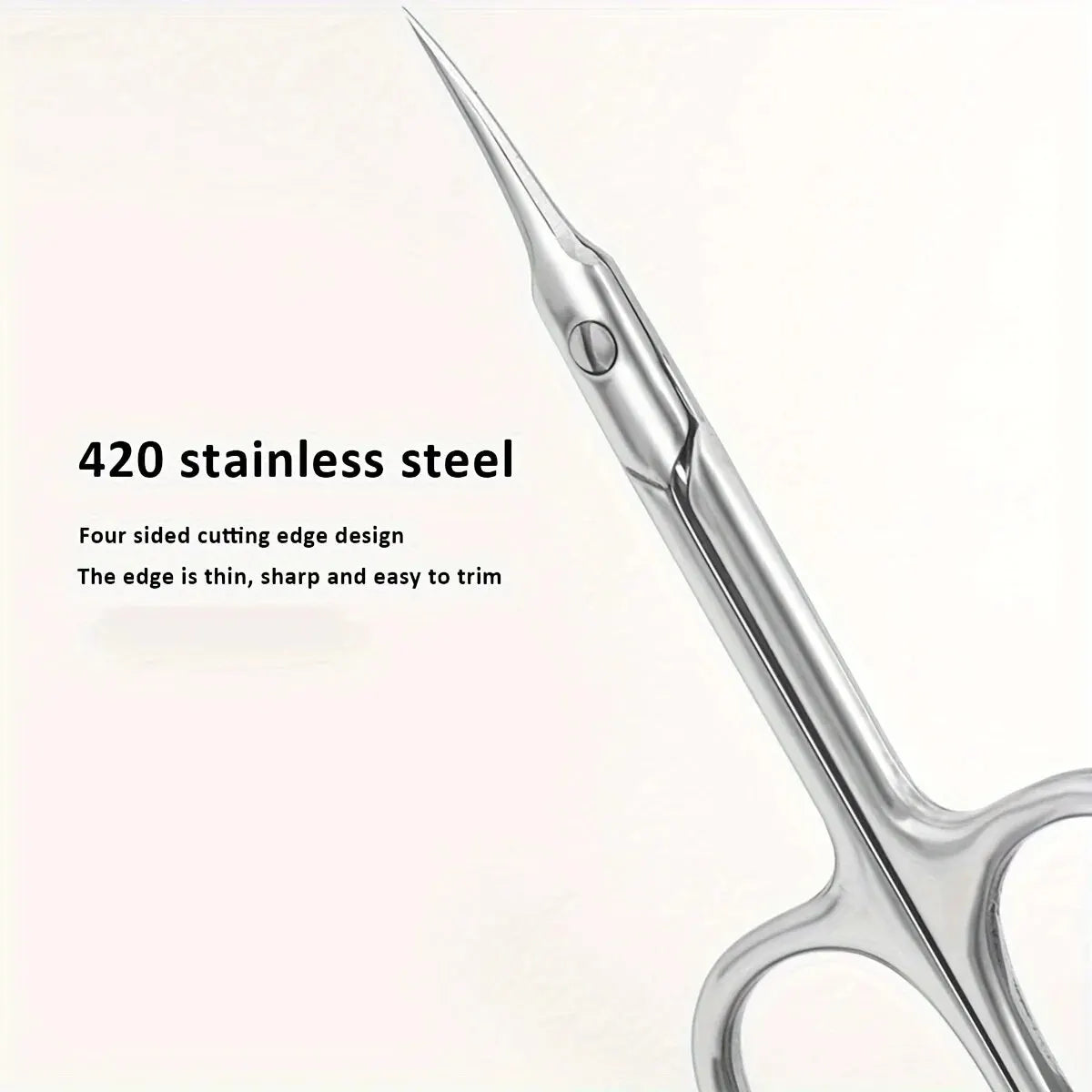 Dead Skin Remover Stainless Steel Curved Tip Thin Blade Cuticle Scissors Nail Clippers Trimmer Manicure Tools Eyebrow Tools