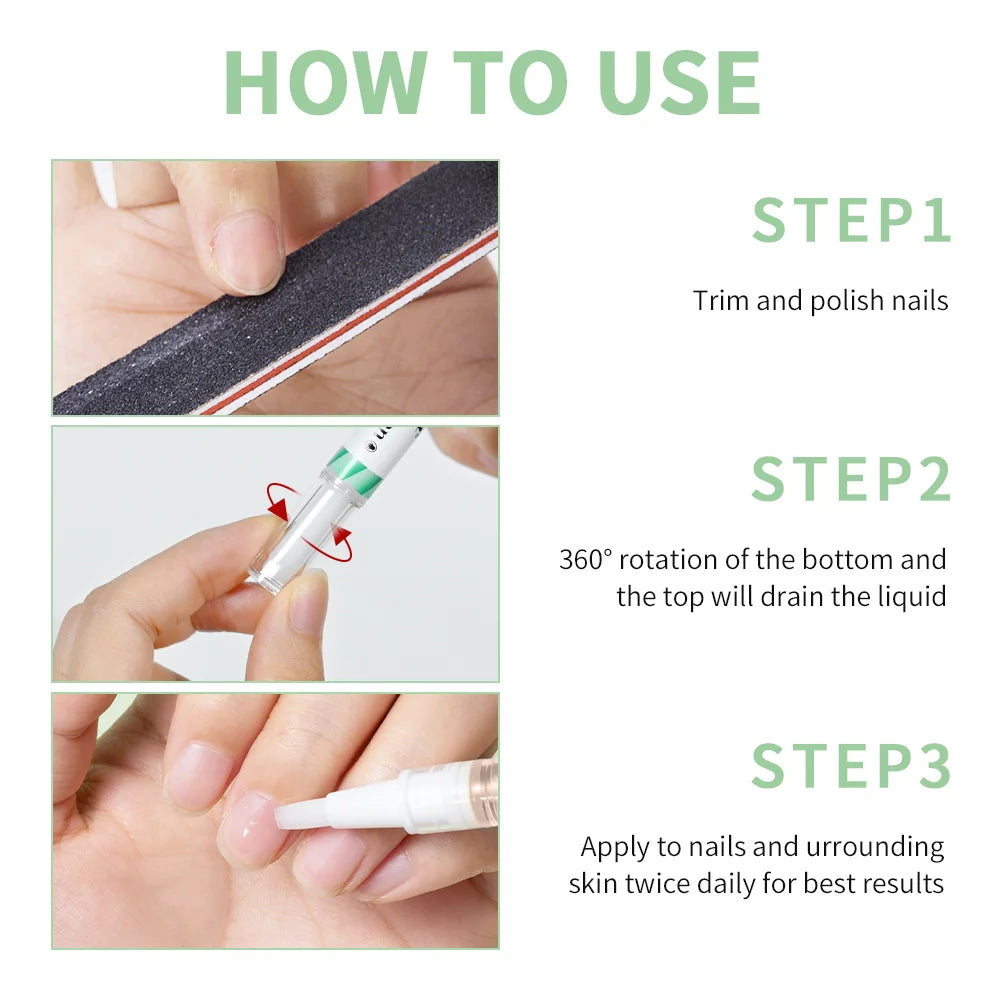 1/2pc Nail Care Mild Ingredients Prevent Damaged Nail Bed Treat Onychomycosis Nail Repair Pen For Nail Beauty Health Care Tool