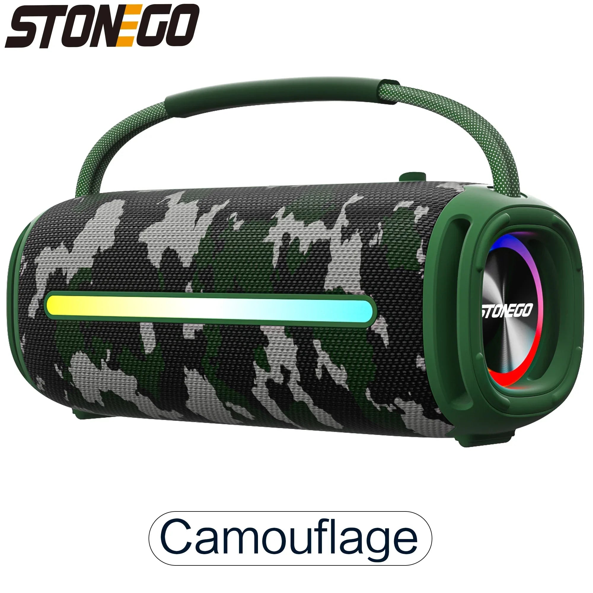 Portable Bluetooth 5.3 Speaker RGB Lantern Waterproof IPX6 High Power Audio Outdoor Wireless Speaker