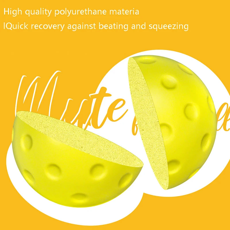 Silent & Sturdy Indoor Pickleball Balls, 1/3pcs, 74mm, PU Foam, Suitable for Practice and Tournaments