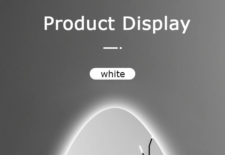 Upright Irregular Bathroom Mirror Smart 3 Color Adjustable LED Multifunction LIght With Bluetooth Speaker For Hotel Cloakroom