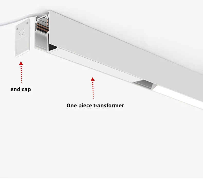 New White Tuya Smart LED Track Light Embedded Masterless Lighting lamp Living Room Light Voice Control Magnetic Track Light