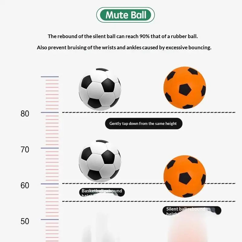 Silent Indoor PU Foam Football, 3 Colors Flexible Home Training Soccer Ball With Net Pocket Sports Skill Practice Equipment
