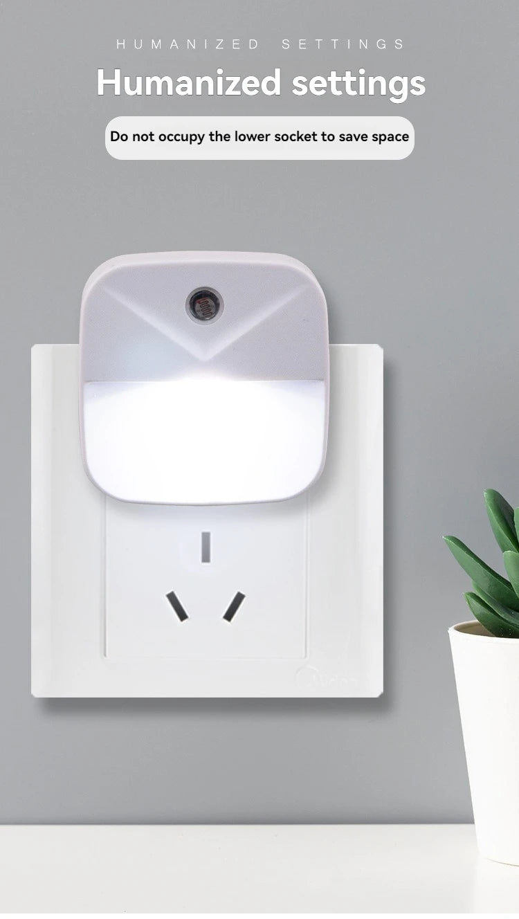 Smart Auto LED Night Light: Motion Sensor & Dusk-to-Dawn Plug-in for Energy Saving Home/Gift