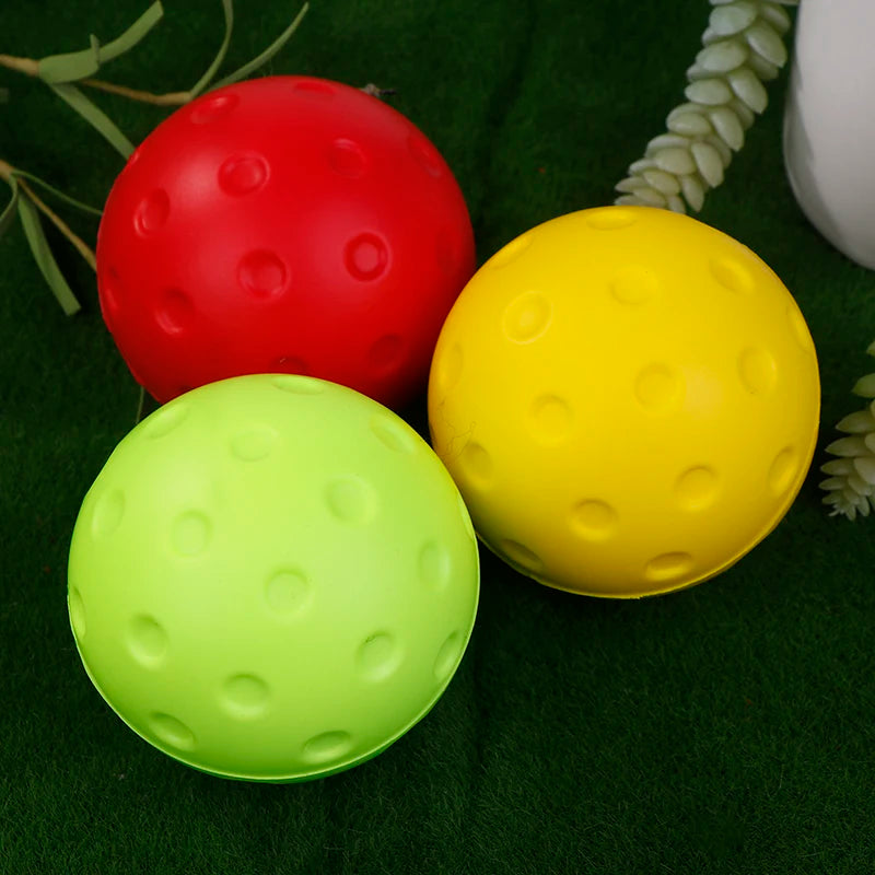 Silent & Sturdy Indoor Pickleball Balls, 1/3pcs, 74mm, PU Foam, Suitable for Practice and Tournaments