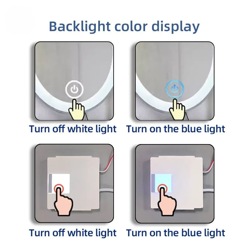 One-button 24W/36W smart bathroom mirror touch dimming switch with built-in driver power supply DC12V
