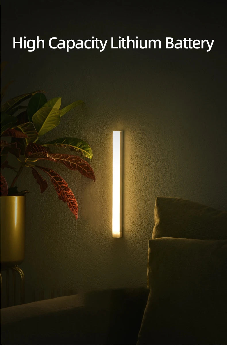 Wireless LED Night Lights Motion Sensor Lights Closet Kitchen Night Lights Bedroom Detector Light Cabinet Staircase Backlit