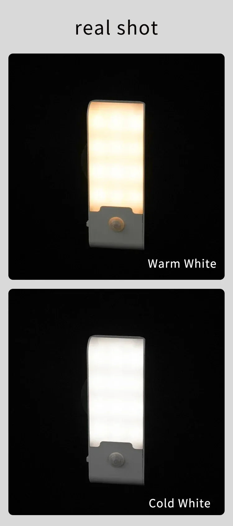 Motion Sensor LED Night Light Rechargeable Cabinet Light Wireless Magnetic Night Light for Bedroom Kitchen Closet Hallway Stairs